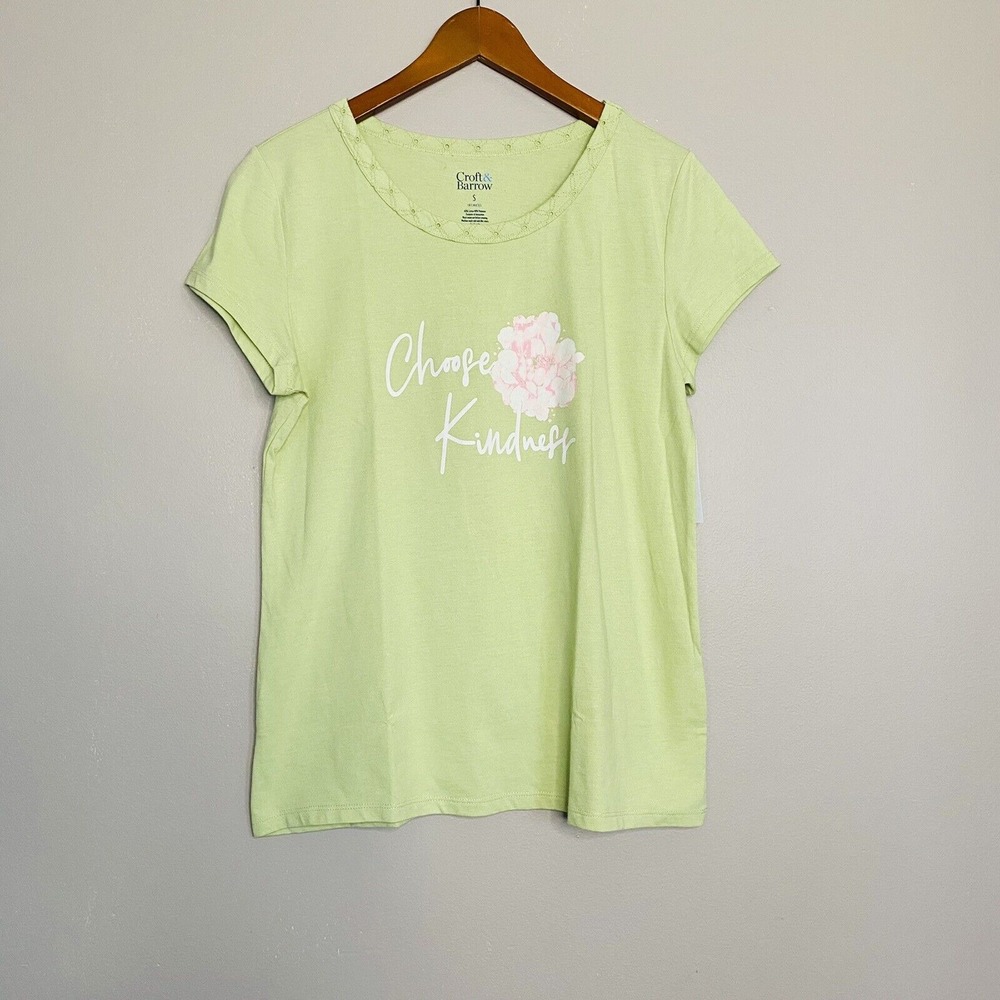Croft & Barrow Intimates Sleepwear‎ T Shirt Women's Short Sleeve Size S